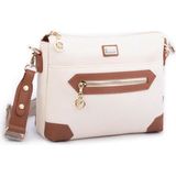 Ada Çanta Kırtasiye Kadın Postacı Çapraz Çanta Krem Taba Lacst (En 25 cm ; Boy 22 cm ) IB873332