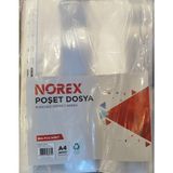 Ada Çanta Kırtasiye Norex Şeffaf Poşet Dosya 100 Lü Paket A4 Evrak Düzenleyici Renkli ve Kullanışlı