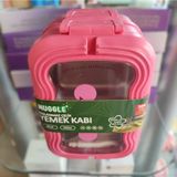 Ada Çanta Kırtasiye Paslanmaz Çelik 2 Katlı 3 Bölmeli 1350ML Kapasiteli Beslenme Kabı Muggle MM50002 - Pembe