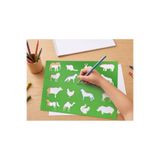 ADA Goods Montessori Çocuk Eğitici Hayvan Çizim Şablonu (16 Hayvan Figürlü) - Resim Cetveli Stencil Seti