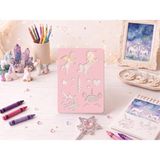 Ada Goods Montessori Magical Unicorn Çizim Şablonu (20X15 Cm) - Çocuklar Için Unicorn Resim Stencil Cetveli - Pembe