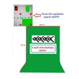 ADA GREENBOX 150x100 cm chromakey green screen greenbox yeşil fon Perde ,oyun,Fotoğraf , Stream 4 mandallı