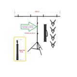 ADA GREENBOX 250x200 cm T-şeklinde arka plan destek seti, stüdyo, fotoğraf, video, fotoğraf için demir tag