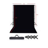 ADA GREENBOX Black Screen Siyah Fon Perde (2x3m) +Fon Standı + 4 ADET FON MANDALI