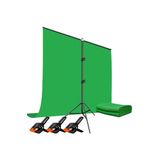 Ada Greenbox Green Screen Greenbox Yeşil Fon Perde (1.5X2 M) + Tek Ayaklı Fon Standı + 3 Mandal