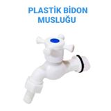 Ada Hırdavat Plastik Musluk Koçbaşı Bidon Bahçe Çeşme Musluğu Beyaz Plastik