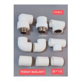 ADA HIRDAVAT Pvc Boru 20*1/2 Pprc Kalorifer Doğalgaz Su Tesisatı Bağlantı Parçaları Seti ** 9 Parça