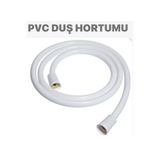 ADA HIRDAVAT Pvc Plastik Duş Hortumu 150 Cm Örgülü Elektrikli Şofben Hortumu Duş Hortumu Beyaz Plastik