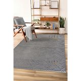 Ada Kilim Modern Salon Mutfak Koridor Kesme Yolluk Dokuma Makine Halısı zigzag krem Gri
