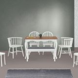 Ada Lükens Masa Ve Sandalye Tabure Takımı, Ekru, 125X80