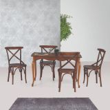 Ada Lükens Masa Ve Tonet Sandalye Takımı, Ceviz, 125X80