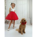 Ada Model Kırmızı / Beyaz Mezuniyet , Kutlama Elbisesi - Kırmızı - Beyaz - 6 - 7 Yaş