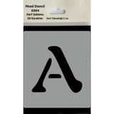 Ada Sanatsal Mood Stencil Harf Boyama Şablonu X004 Harf Yüksekliği 5 cm