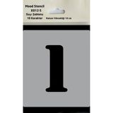 Ada Sanatsal Mood Stencil Rakam Boyama Şablonu X012-SAYI Rakam Yüksekliği 10 cm