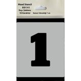 Ada Sanatsal Mood Stencil Rakam Boyama Şablonu X013-SAYI Rakam Yüksekliği 7 cm