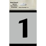 Ada Sanatsal Mood Stencil Rakam Boyama Şablonu X016-SAYI Rakam Yüksekliği 7 cm