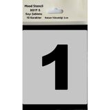 Ada Sanatsal Mood Stencil Rakam Boyama Şablonu X017-SAYI Rakam Yüksekliği 5 cm