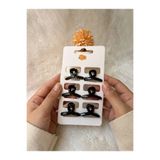 ADAA GIFT 6 Lı Siyah Renk Mini Mandal Toka - (2,5 cm - 3 cm)