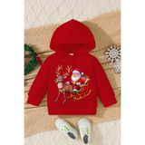 ADABEBEK Yılbaşı Özel Geyikli Noel Baba Baskılı Bebek Sweatshirt 23070