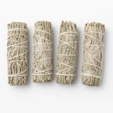 Adaçayı Lekesi Tütsü Paketi Fırsatı - Beyaz Adaçayı Leke Çubukları, Ejderha Kanı, Sweetgrass, Nag Champa ve JRose Arabası Madeni Para ile Temizleme ve Yakma için Çakralar (4 X Beyaz Adaçayı)