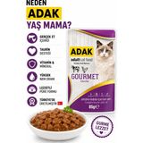Adak Gurme Yetişkin Kedi Yaş Maması Pouch 85 gr x 24 Adet