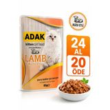 Adak Kitten Yavru Kedi Yaş Mama Pouch Kuzu Etli 85 Gr X 24 Adet 24 Al 20 Öde