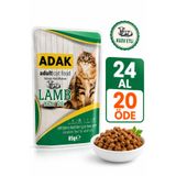 Adak Kuzu Etli Yetişkin Kedi Yaş Maması Pouch 85 gr x 24 Adet