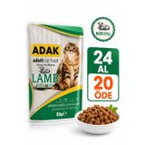 Adak Kuzu Etli Yetişkin Kedi Yaş Maması Pouch 85 gr x 24 Adet