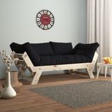 Adalar Masif Natural-Siyah Renk 2li Kanepe CPT8111-210