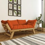 Adalar Masif Natural-turuncu Renk 2li Kanepe Cpt8171-210