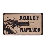 ADALET NAMLUDA Deri PEÇ - Arma - Askeri Patch