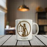 Adalet Simgesi - Themis Baskılı Kupa Bardak