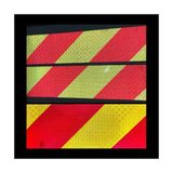 Adalı Dijital Baskı 3M Reflektörlü Fosforlu Tır Kamyon Dorse Çekici Arkası Levha 14 x 56.5 cm 1 Çift E37 Tüvtürk Uyumlu Reflektor