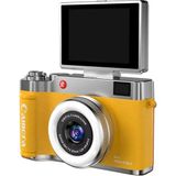Adalı Store 4K Çantalı Dijital Retro Video Kamera 48MP 16X Zoom Işıklı (32GB) Kart Dijital Fotoğraf Makinesi Sarı - Ahşap