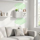 Adalı Store Duvar Tipi Wi-Fi Modem Saklama Kutusu(Beyaz) – Kablo Düzenleyici Router Raf Organizer BX40 - 001-Renkli