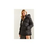 Adalı Store Kadın Kapüşonlu Uzun Şişme Mont, Sıcak ve Rahat Kullanım - 0-Gri - 0 - 1 Yaş