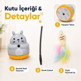 Adalı Store Kedi Şekilli Dönen Peluş Balıklı Olta Oyuncağı