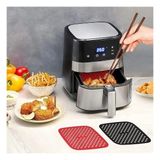 Adalı Store Renkli Isıya Dayanıklı Yıkanılabilir Silikon Fırın ve Airfryer Kare Pişirme Matı 21,5 cm - 001-Renkli