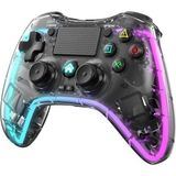 Adalia Rgb Işıklı Controller Kablosuz Gamepad Ps4 Ps3 Android Ios Pc Switch Tv Box Uyumlu Oyun Kolu - Şeffaf