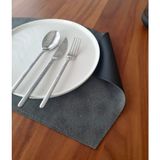 Adalinhome 2'li Çift Taraflı Deri Amerikan Servisi Runner - 30 x 40 cm - Gri - Siyah