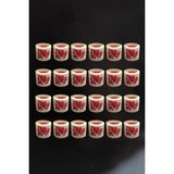 Adalinhome 6 cm Silindir Mum 24'lü Set Kalp Desenli - 1 Adet