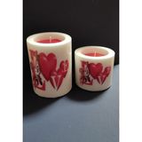 Adalinhome 6 cm ve 9 cm 2 Li Kalpli Silindir Mum ADMUMKLP01 - 1 Adet
