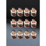 Adalinhome 9 cm Silindir Mum 12'li Set Kalp Desenli - 1 Adet