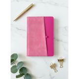 Adalinhome Atakids Lizy Velur Desen Yandan Cepli Çizgili Tarihsiz Ajanda – 112 Yaprak (13×21 Cm) - Pembe