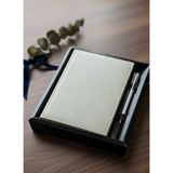 Adalinhome Lizy Deri Dokulu Şık Defter & Kalem Seti – 14X20CM - Krem