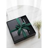 Adalinhome Lizy Deri Dokulu Şık Defter & Kalem Seti – 14X20CM - Siyah