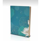 Adalinhome Lizy Premium Altın Varaklı Çizgili Defter – 15X21 Cm, Soft Touch, Kenar Yaldızlı - Turkuaz