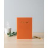 Adalinhome Lizy Süet Dokulu Çizgili Defter – Günlük ve Not Defteri / 14X20 Cm/ 168 Yaprak - Turuncu