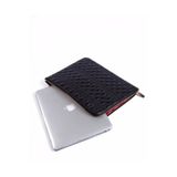 Adalinhome Sermio Hakiki Deri Clutch Laptop Çantası, Kapitone Desen, Siyah, M Beden