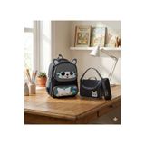 Adalinhome Sevimli Kedi İlkokul Çanta Seti Gri Unisex Sırt Çantası